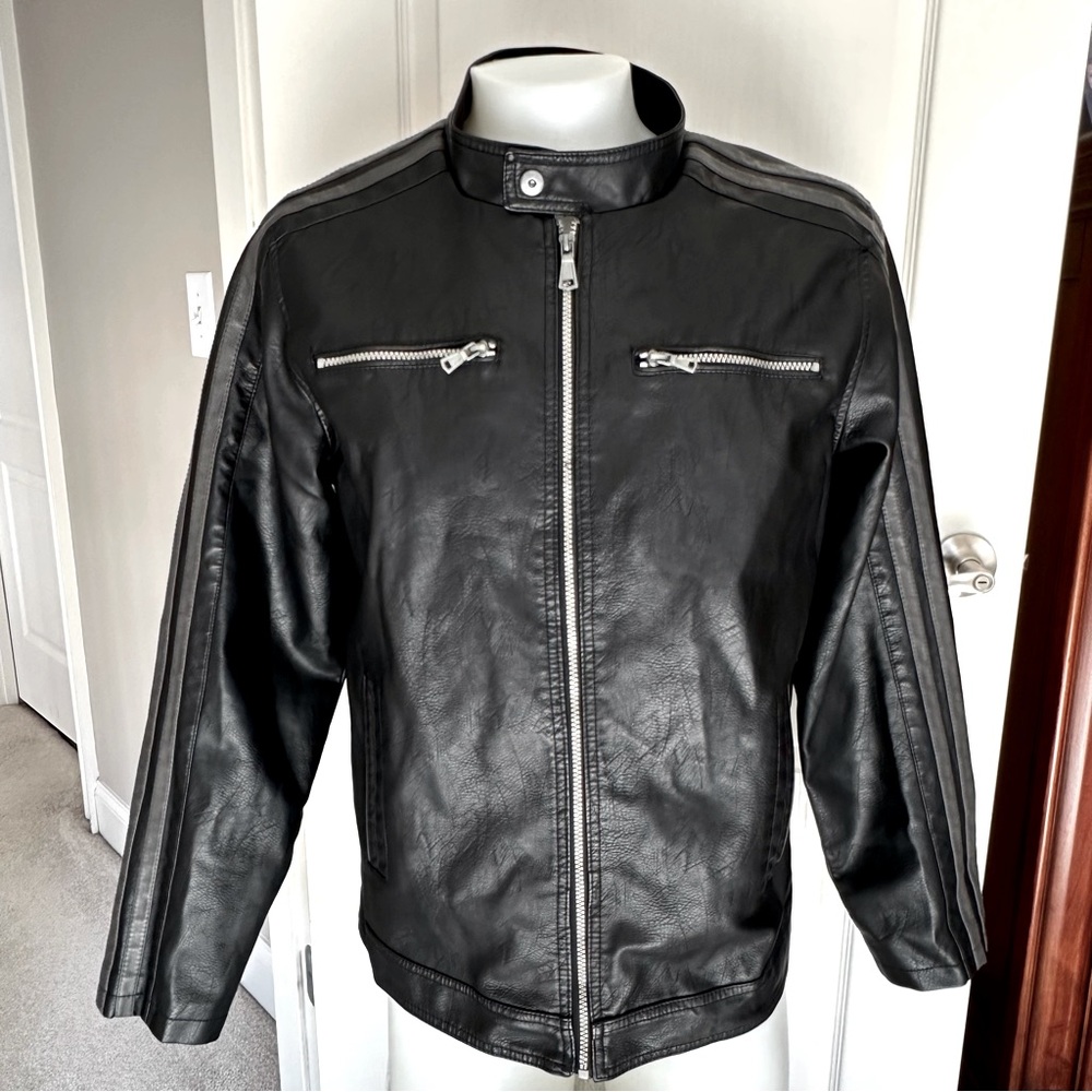 Hard Edge Faux Leather Jacket